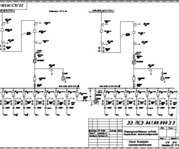 Чертеж Схема внешнего электроснабжения завода торгового машиностроения