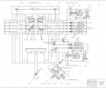 Чертеж Кинематическая схема станка 7112
