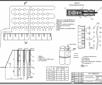 Чертеж Проект массового взрыва. Электродетонатор ЭД-8Э