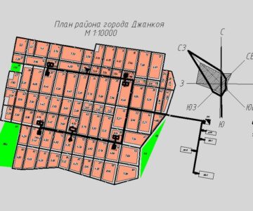 Чертеж Газоснабжение района города Джанкоя