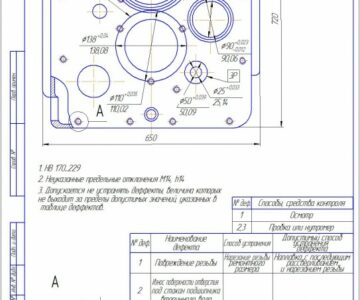 Чертеж Корпус КПП 50-1701025