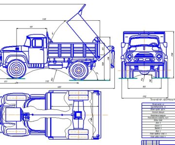 Чертеж Чертёж автомобиля зил 130