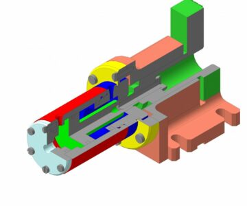 3D модель Прижимной гидроцилиндр 3D