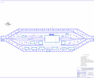 Чертеж Генеральный план депо по ремонту 4-х осных полувагонов и думпкаров