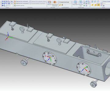 3D модель Вакуумная ванна линии калибровки полиэтиленовых труб