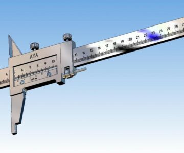 3D модель 3D Сборка штангенциркуля  ШЦ-II-0-250 0,05 ГОСТ 166-89