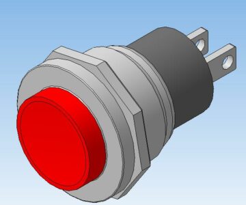 Чертеж Кнопка 3А 12.5V 3D