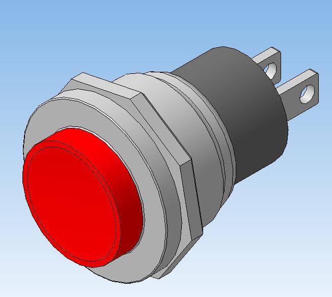 Чертеж Кнопка 3А 12.5V 3D