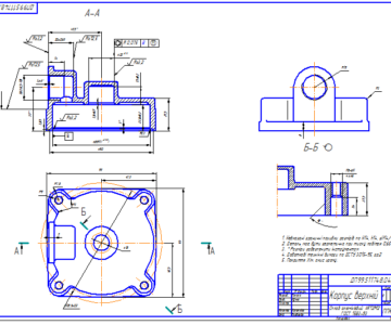 Чертеж Технологического процесс изготовления детали "Корпус верхний"