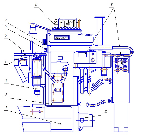 Чертеж Станок МС12-250М1