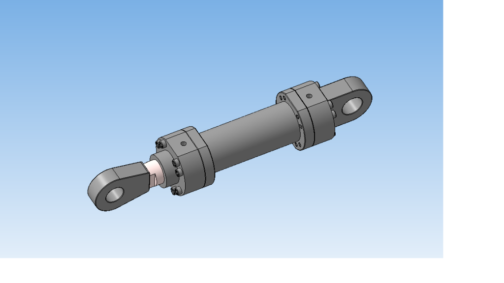3D модель Гидроцилиндр 3D 250мм