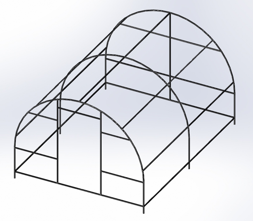 3D модель Каркас теплицы 3х4м