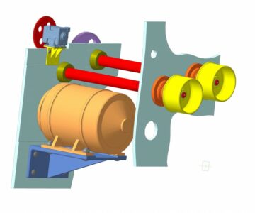 3D модель Чертеж привода вытяжных роликов 3D