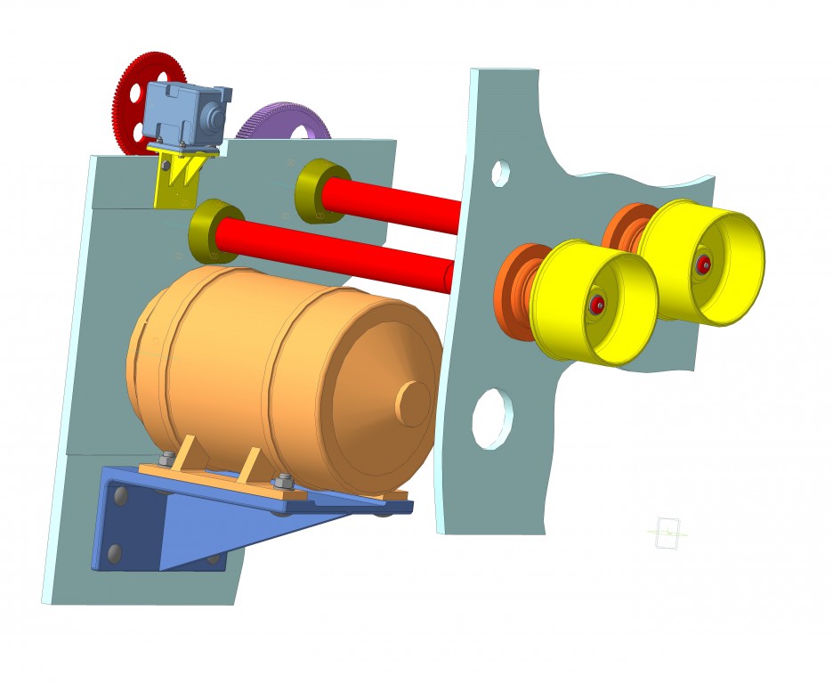 3D модель Чертеж привода вытяжных роликов 3D