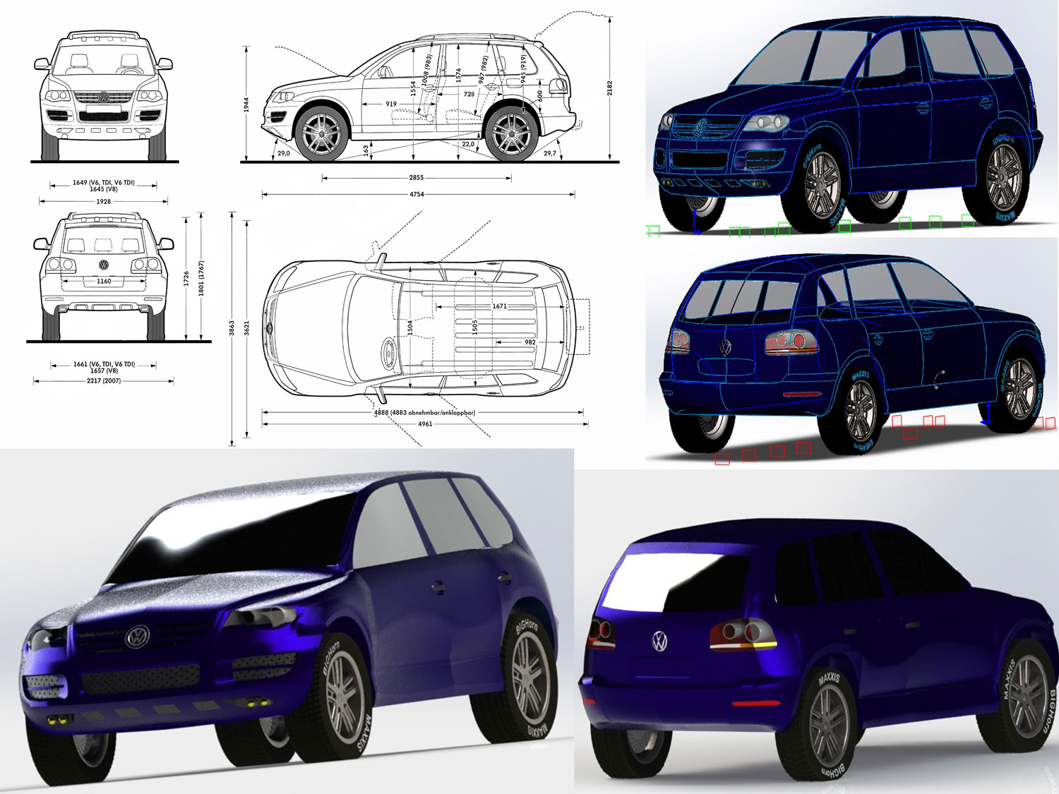 3D модель 3d модель Volkswagen Touareg