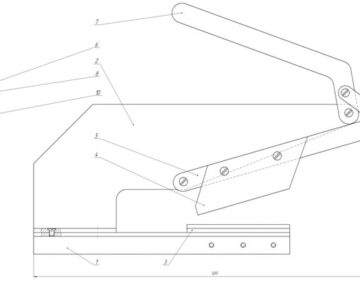 Чертеж Приспособление для резки металла