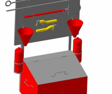 3D модель Пожарный щит с ящиком для песка