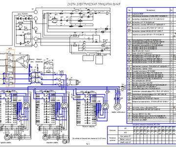 Чертеж Электрическая принципиальная схема автомобильного крана СМК-10