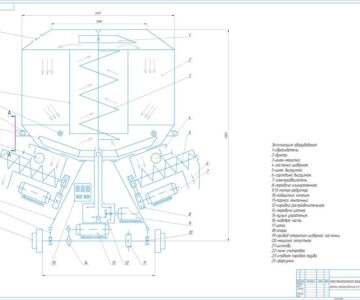 Чертеж Чертеж технологического процесса работы кормораздатчика КС-1,5