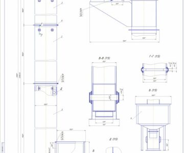 Чертеж Чертеж ленточного элеватора 50 т/ч