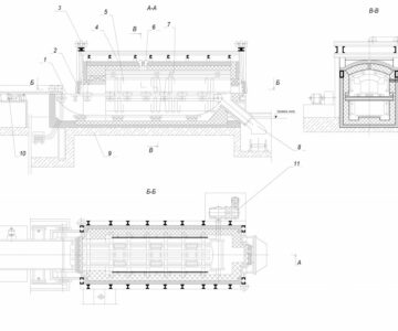 Чертеж Конвеерная Электропечь