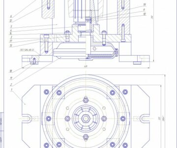 Чертеж Приспособление для сверления 6 отв. d=8,6