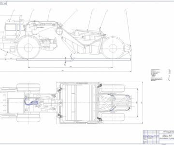 Чертеж Скрепер самоходный класс 8,3 т.с.
