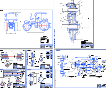 Чертеж Разработка конструкции бортовой передачи колесного трактора Беларус 1523