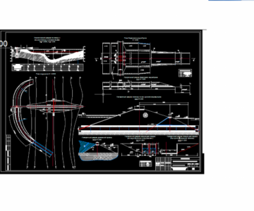 Чертеж Чертеж плотины из местных материалов