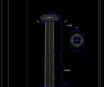 Чертеж Колонна "Ионическая"  (II 290I)