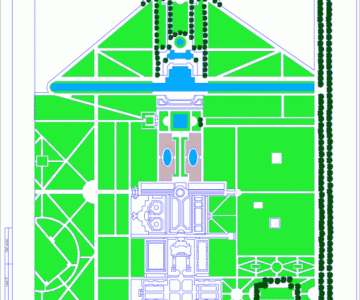 Чертеж Генеральный план дворца Во-ле-виконт