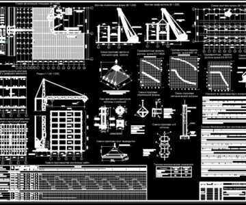 Чертеж Монтаж строительных конструкций (Вариант задания на проектирование 4-7)