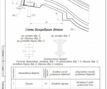 Чертеж Технология восстановления балки передней оси ЗИЛ-130