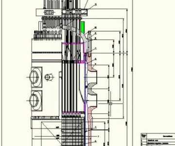 Чертеж Чертёж реактор ВВЭР-1200МВт