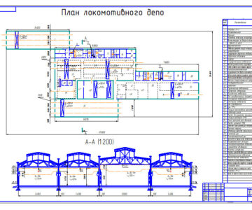 Чертеж План локомотивного депо