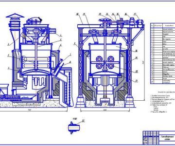 Чертеж Гипсоварочный котел непрерывного действия