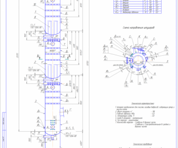 Чертеж Скруббер секции разложения апатитового концентрата
