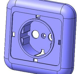 3D модель Корпус бытовой розетки 3D