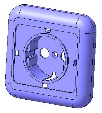 3D модель Корпус бытовой розетки 3D