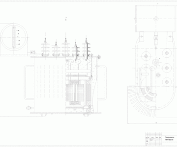 Чертеж Чертеж трансформатора ТМ 160 /35