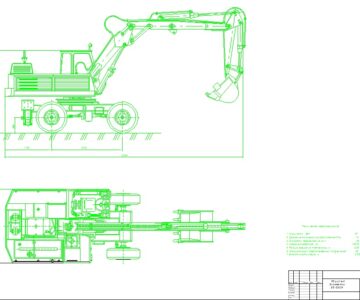 Чертеж Чертеж Экскаватора ЭО-3322А