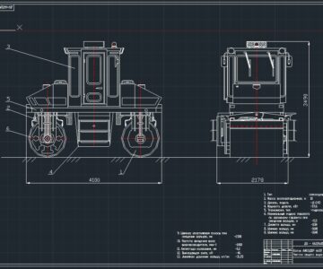 Чертеж Каток Амкодор-6622