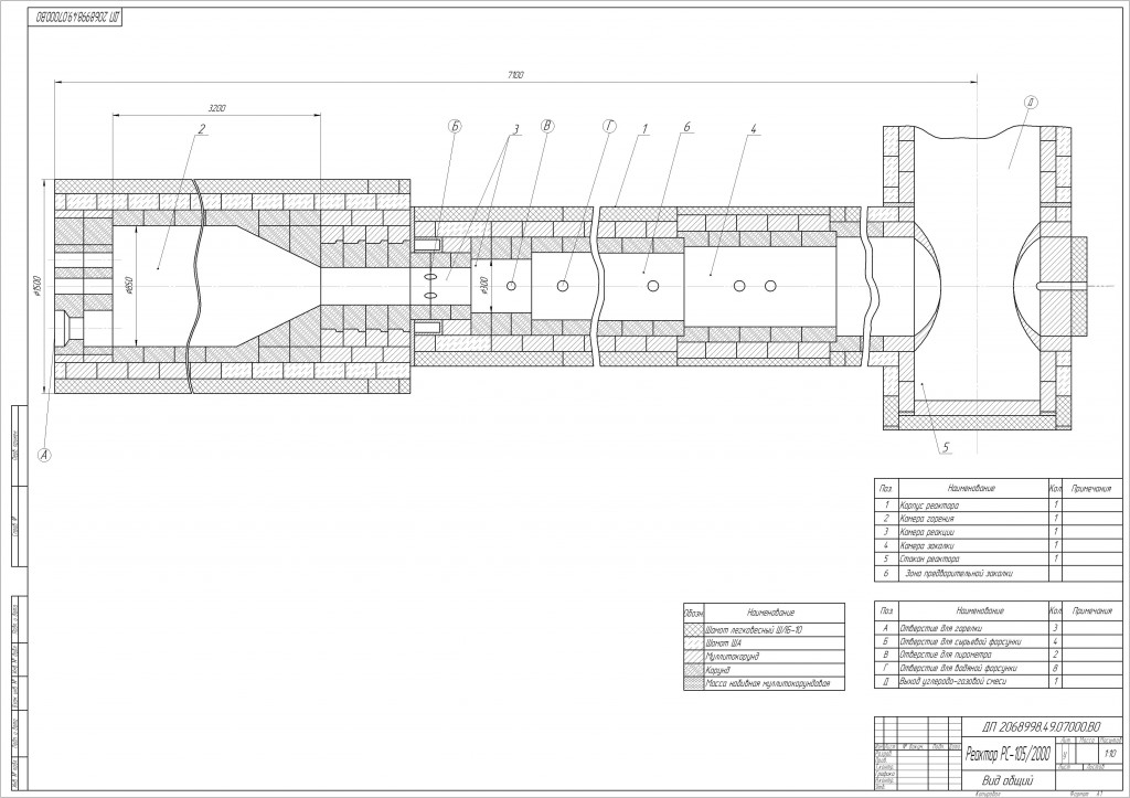 Чертеж Реактор РС-105/2000