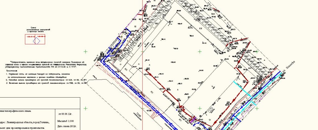 Чертеж Топографический план Гатчина