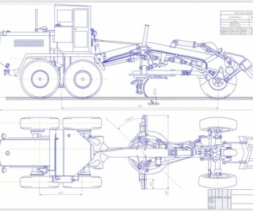 Чертеж Чертеж автогрейдера ДЗ-98А