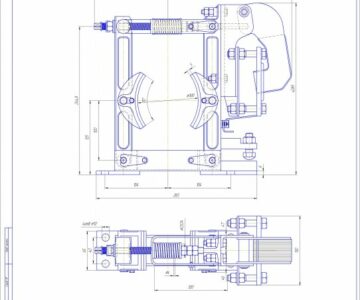 Чертеж Чертёж колодочного тормоза ТКТ-100