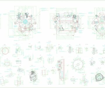 Чертеж Чертеж двигателя ЯМЗ 6562