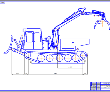 Чертеж Лесохозяйственный трактор ТТ-4М