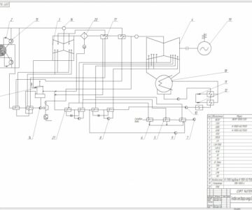 Чертеж Тепловая схема второго контура БАЭС