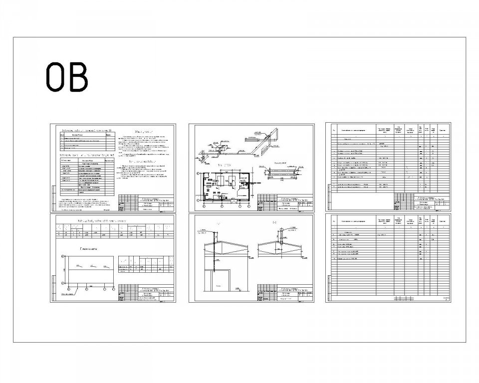 Чертеж Проект ОВ котельной